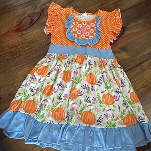 ✨👗Orange and Blue Pumpkin Dress